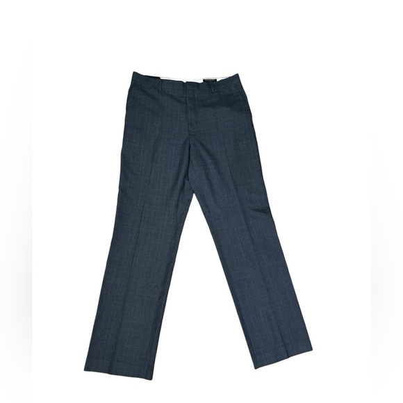 Banana Republic Mens 36x34 Tailored Slim Fit Straight Pants Navy Blue Flat Dress - Picture 4 of 7